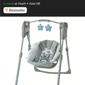 Graco slim spaces baby swing
